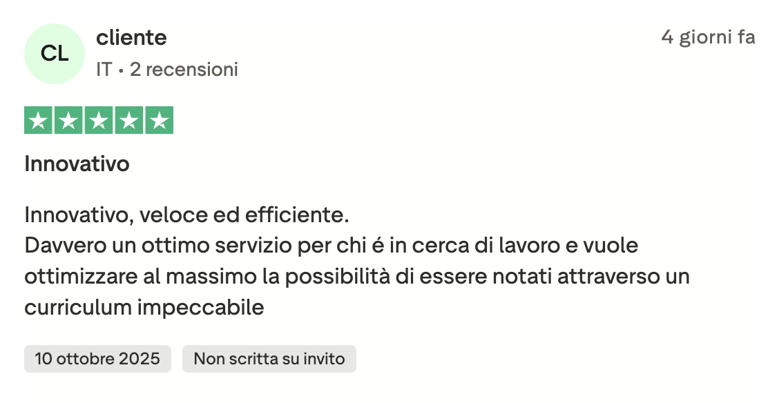 Recensione Trustpilot